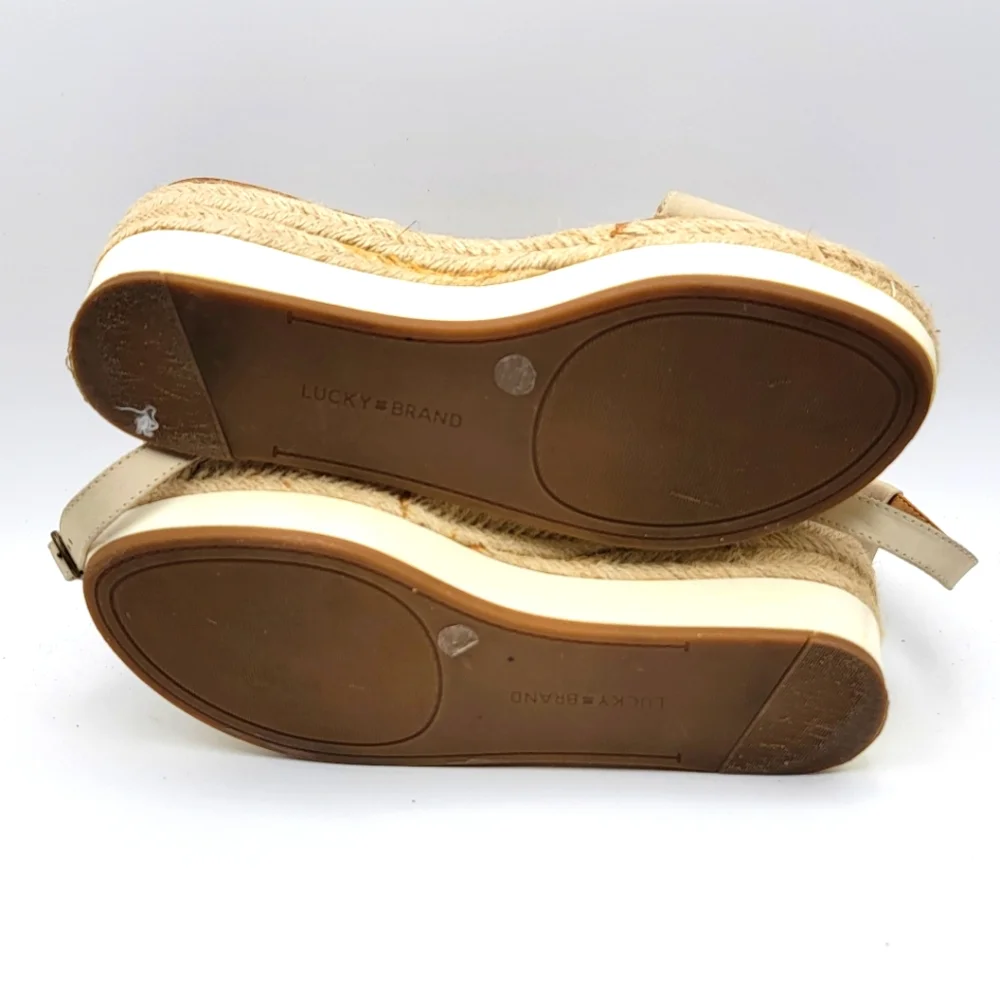 Lucky Brand Elegant Cream Platform Sandals SIZE‎ 7.5. #1514